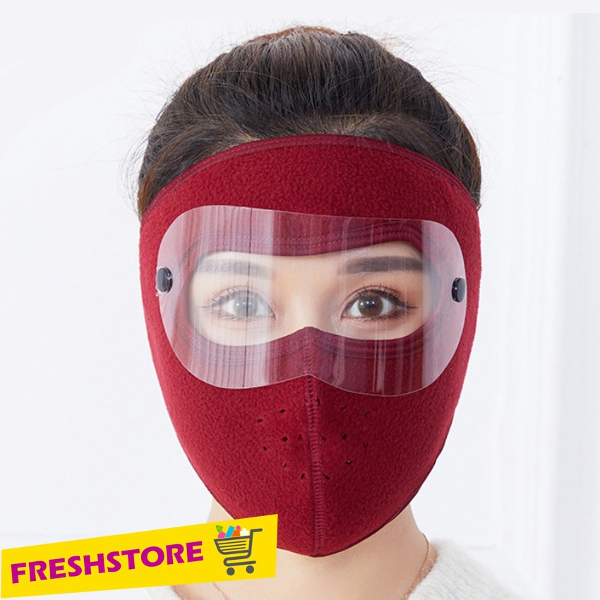 Khẩu Trang Ninja Nin Ja Nam Nữ Vải Nỉ Che Kín Mặt Mắt Chống Bụi Chống Nắng Chống Rét Có Kính KTN01KHNX - Freshstore | BigBuy360 - bigbuy360.vn