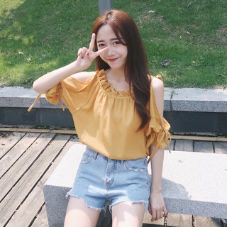 áo trể vai tay nơ 33