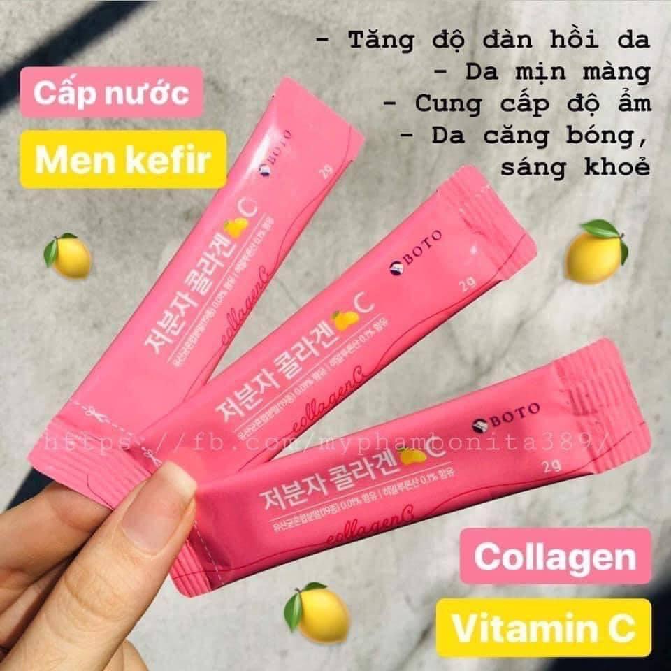 Collagen Vitamin C Boto trắng da, chống lão hóa, cấp nước 30 gói *2g