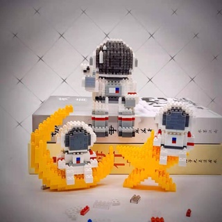 Mô Hình Lắp Ráp Lego Phi Hành Gia Mặt Trăng Ngôi Sao Dạ Quang Nhỏ Dành Cho Bé Trai Và Bé Gái