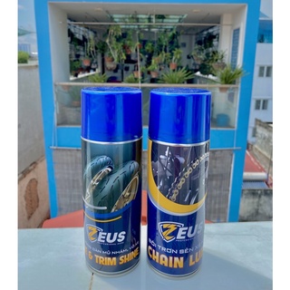 Xịt dưỡng sên xe - làm bóng nhựa nhám Zeus 400ml
