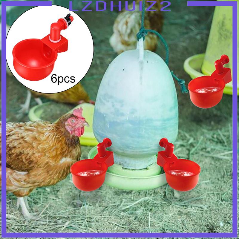 Set 6 Cốc Đựng Nước Uống Chống Rò Rỉ Cho Gà Vịt