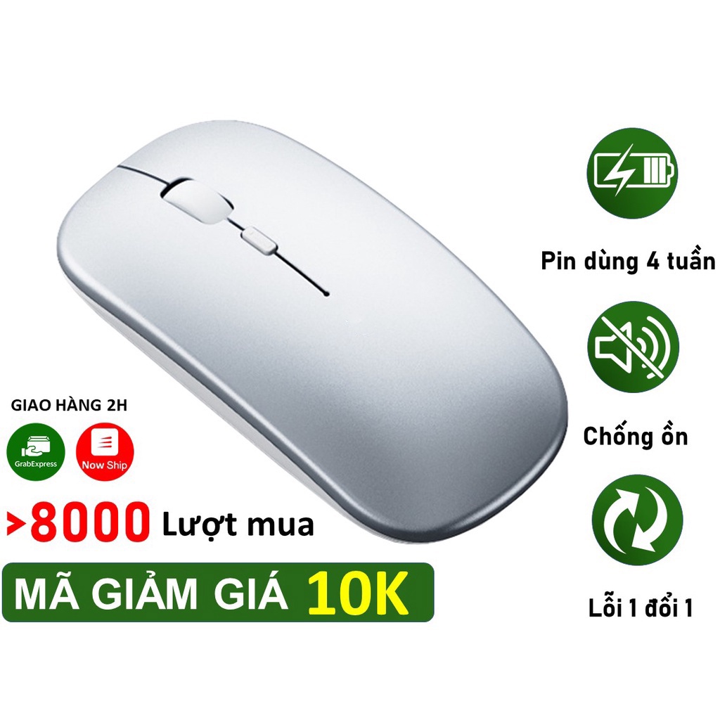 Chuột ko dây Bluetooth pin sạc Inphic M1P-chuột ko dây cao cấp bấm siêu êm ko cần thanh pin