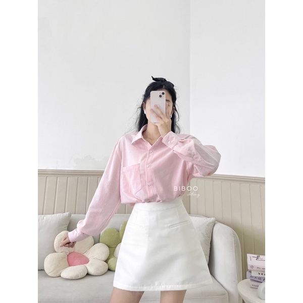 BIBOO - Chân váy ngắn chữ A túi mổ có quần trong WELT POCKET SKIRT