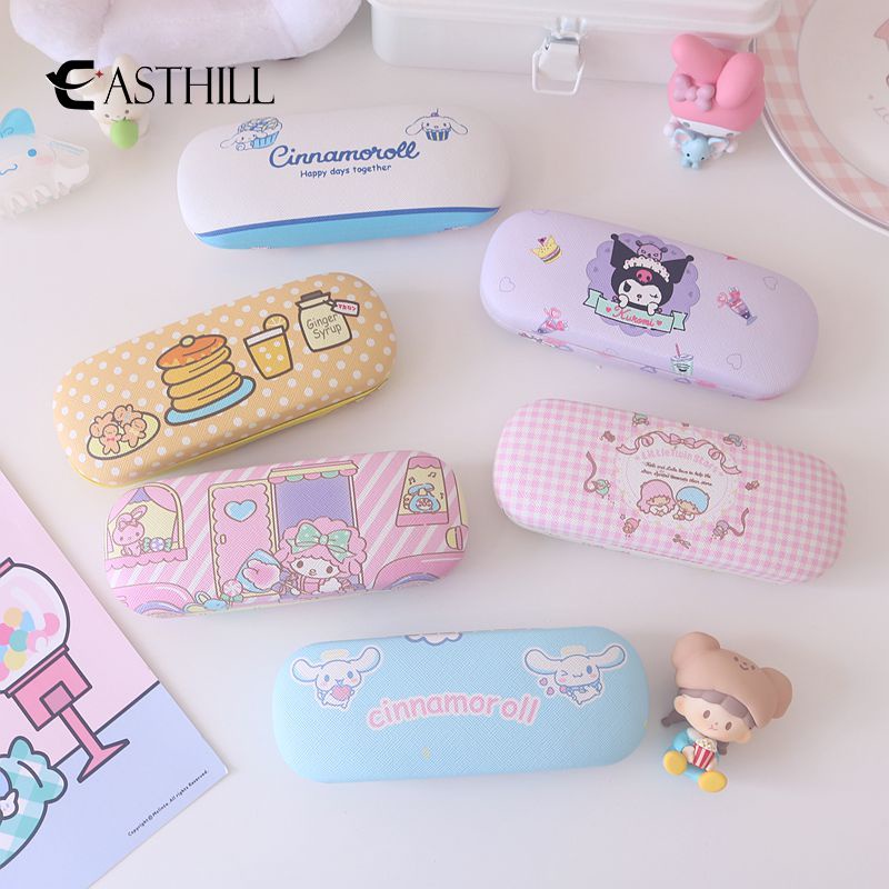 SANRIO Hộp Đựng Mắt Kính Họa Tiết Hoạt Hình Chó Cinnamon / Mèo Hello Kitty / Melody Kuromi Pudding Dễ Thương