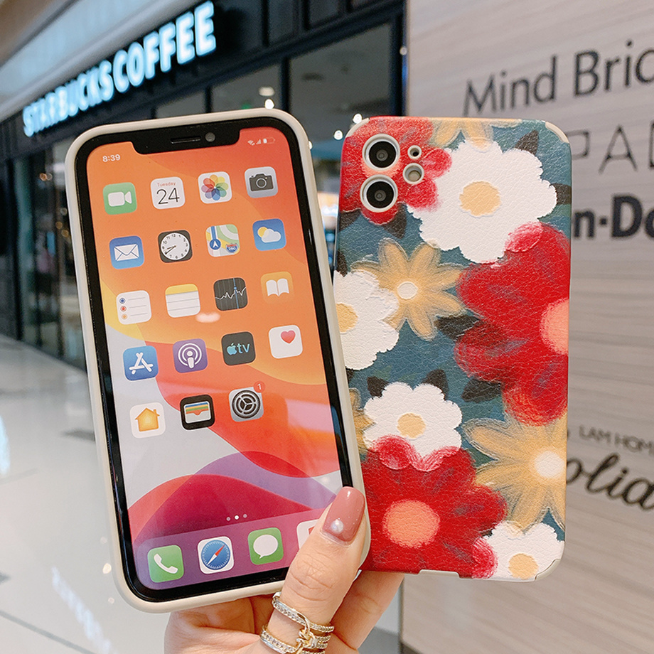 Ốp Lưng Họa Tiết Hoa Sơn Dầu Cho Iphone 12 11 Pro Max 12 Mini Se 2020 Xs Max Xr 7 8 Plus | BigBuy360 - bigbuy360.vn