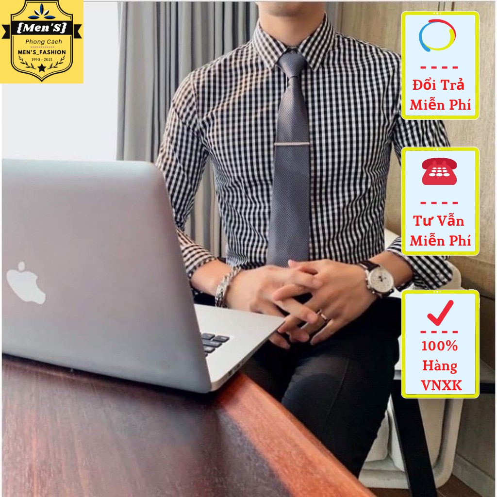 Áo sơ mi nam, áo sơ mi nam Hàn Quốc kẻ karo, kiểu dáng đẹp, trẻ trung năng động. | BigBuy360 - bigbuy360.vn
