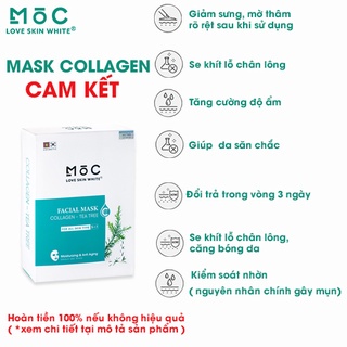 Mặt nạ cấp ẩm tràm trà Facial Mask Collagen Tea Tree Mộc Love Skin White 1 miếng