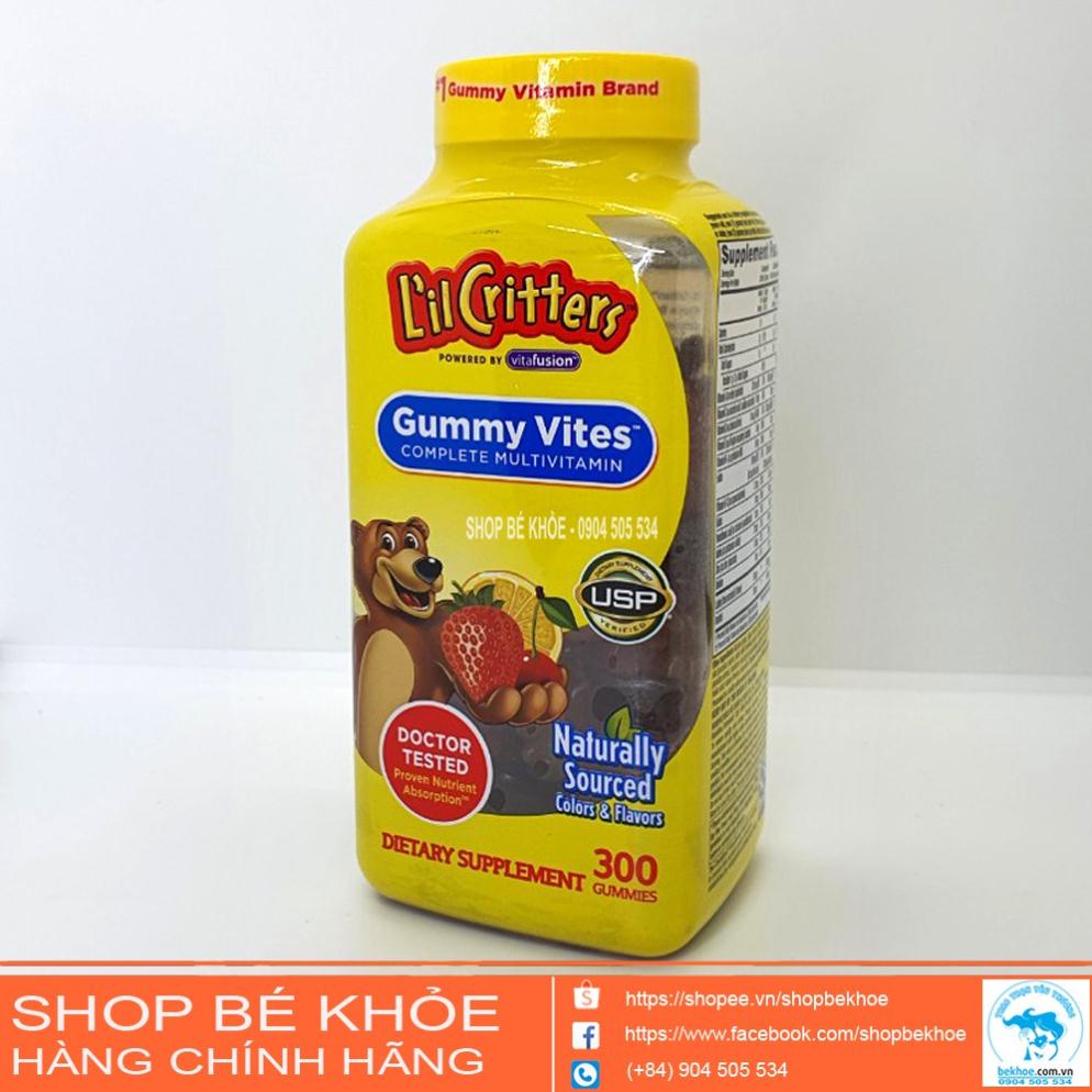 (SHOP XINH) Kẹo Dẻo Lil Critter Gummy Vites Complete Multivitamin - Kẹo vitamin tổng hợp 300v