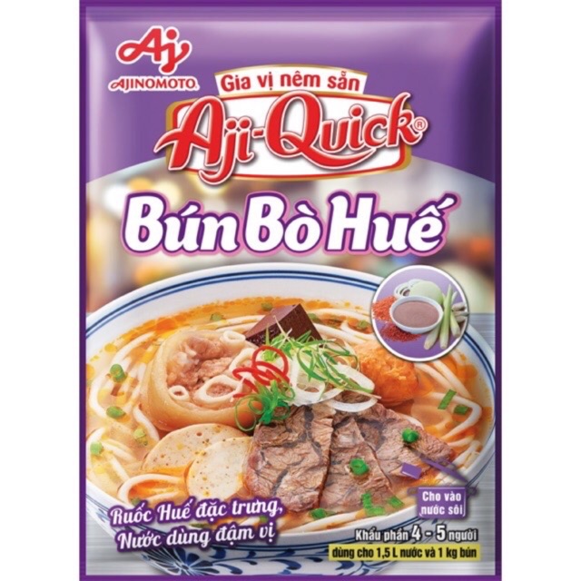 [FREESHIP - DATTE XA GIA VỊ BÚN BÒ HUẾ AJI QUICK 59G