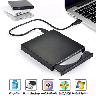 Ổ ghi đĩa quang học DVD -RW CD/DVD ROM bên ngoài đầu cắm cổng USB 2.0 dành cho máy tính xách tay