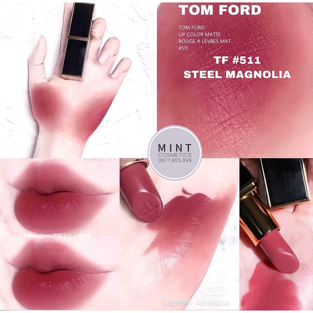 Son Tomford Lip Color Matte, Tom Ford Lipstick Ruby Rush 07 Vỏ Đen Hàng Chính Hãng Có Bill Full Size