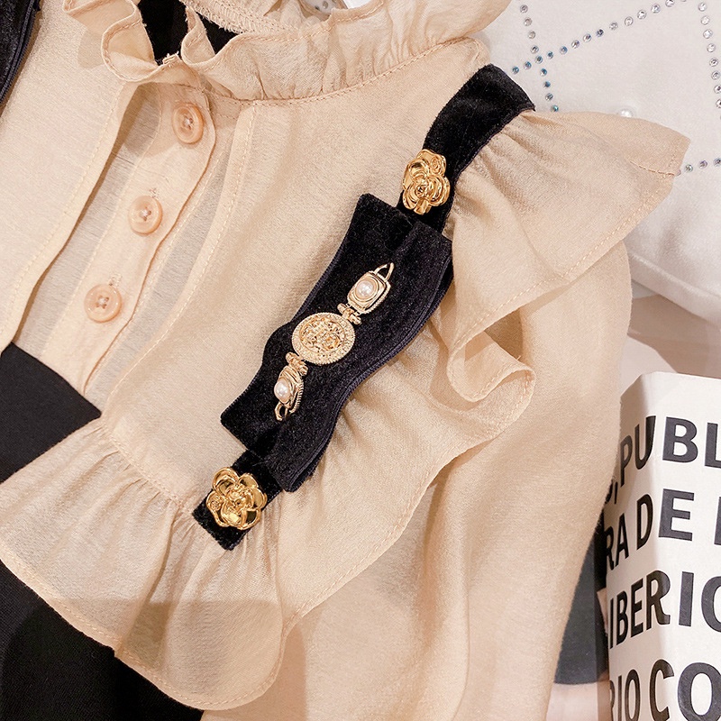 Đầm Tay Loe Cổ Búp Bê Xinh Xắn Dành Cho Bé Gái