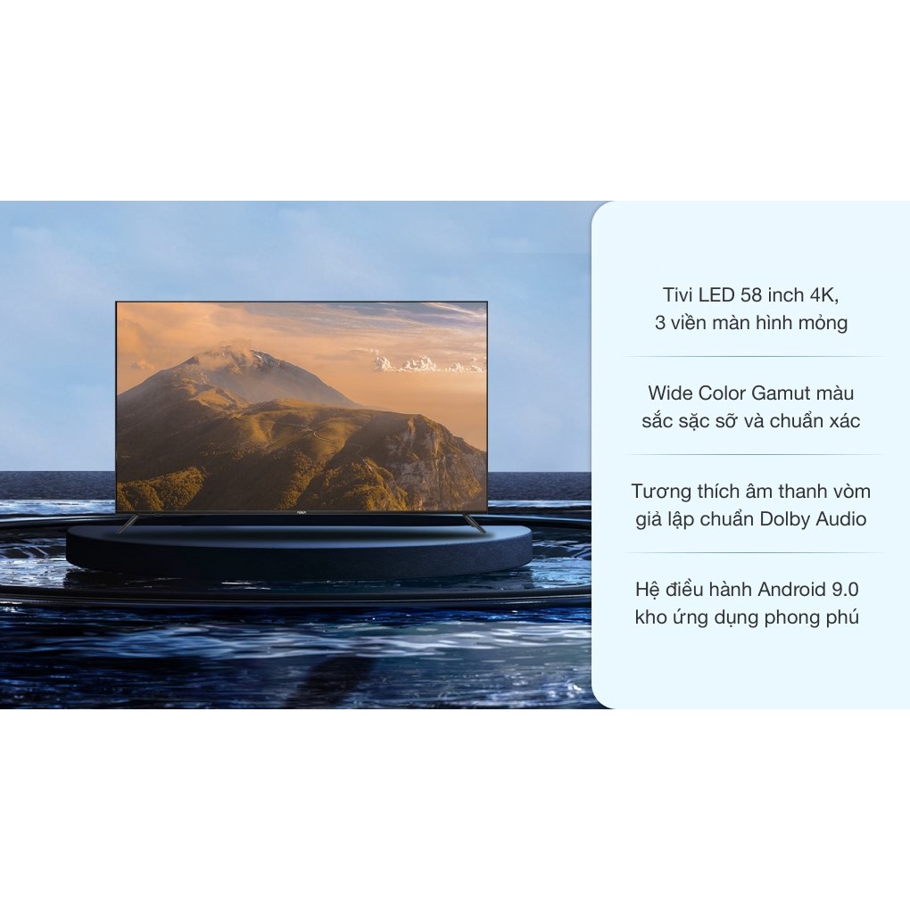 Android Tivi AQUA 4K 58 inch LE58AQT6600UG 2021 - Showroom Tivi TPHCM