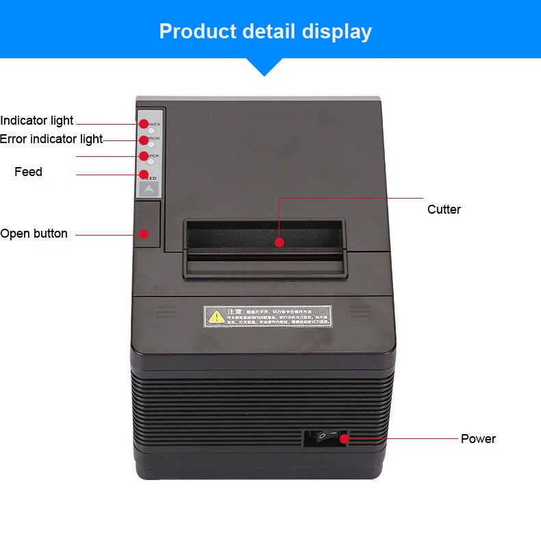 Máy In Hóa Đơn Xprinter Q260III - Cổng LAN + Cổng USB + Cổng Serial