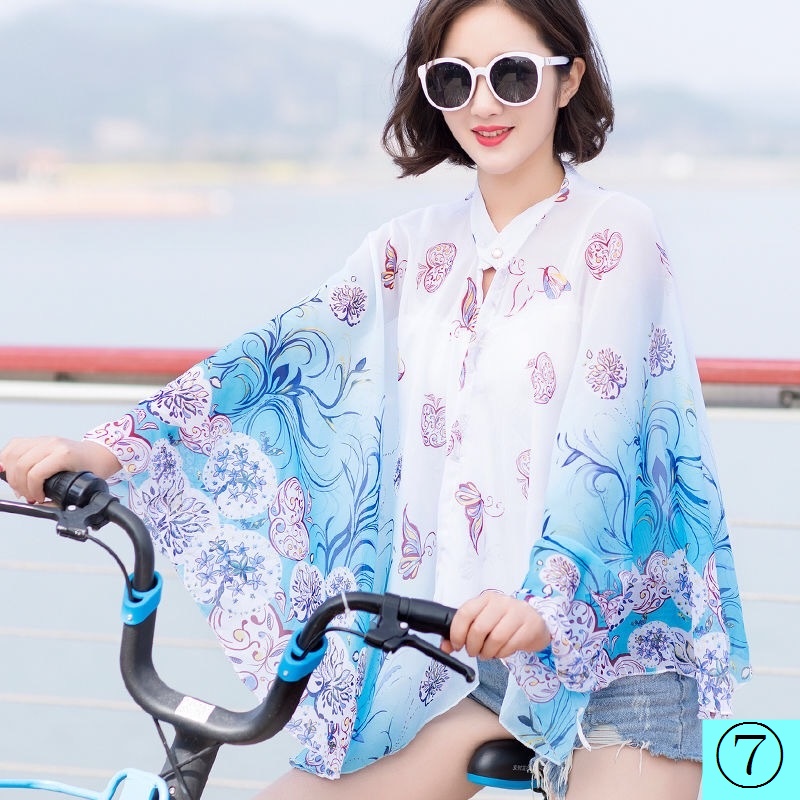 Áo Choàng Chiffon Lụa Chống Nắng Thời Trang Mùa Hè Cho Nữ