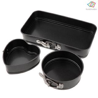 FCD☆ 3 Pcs Set Non Stick Pan Cake Removable Tray Cheesecake Baking Mold Mould Kitchen Tool