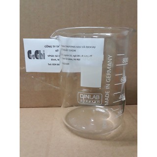 Cốc thủy tinh có mỏ 600ml của Đức