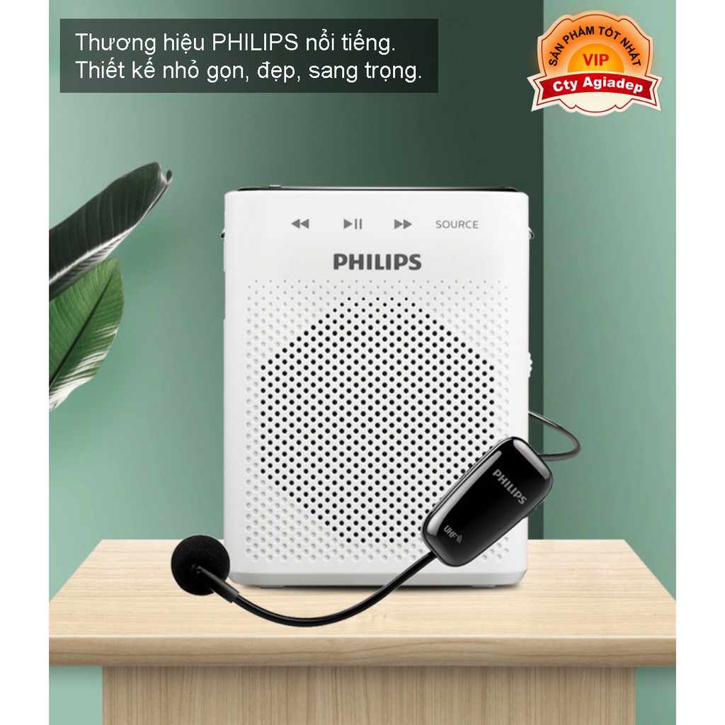 Mic trợ giảng hàng hiệu PHILIPS UHF + 3 Mic (không dây+ có dây + cổ áo) Loại xịn Chính hãng