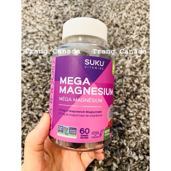 Viên kẹo dẻo bổ sung Magie Mega magnesium suku 60 viên