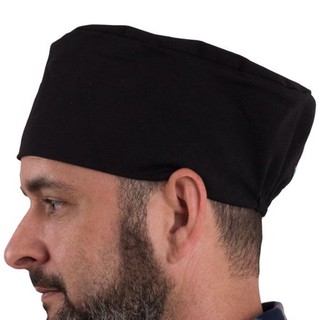 Nón bếp đen trơn freesize - Nón đầu bếp kaki đen