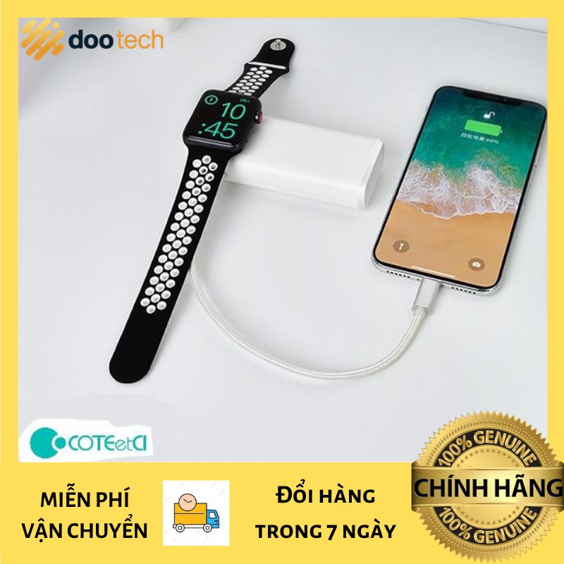 Pin dự phòng kiêm dock sạc cho Apple Watch 2in1 5200 mAh chính hãng Coteetci