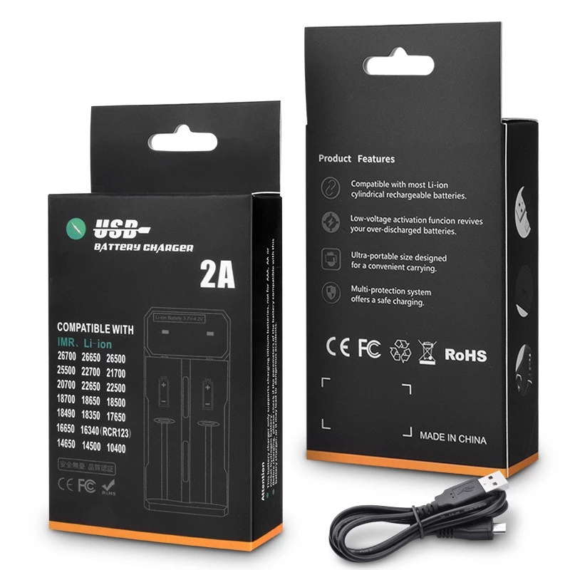 Bộ Sạc Nhanh Pin 18650/21700/26650 USB TC2 5V - 2A Đầu Vào USB Type C