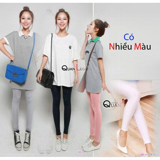 Quần legging candy thun trơn bóng nhiều màu - QL43