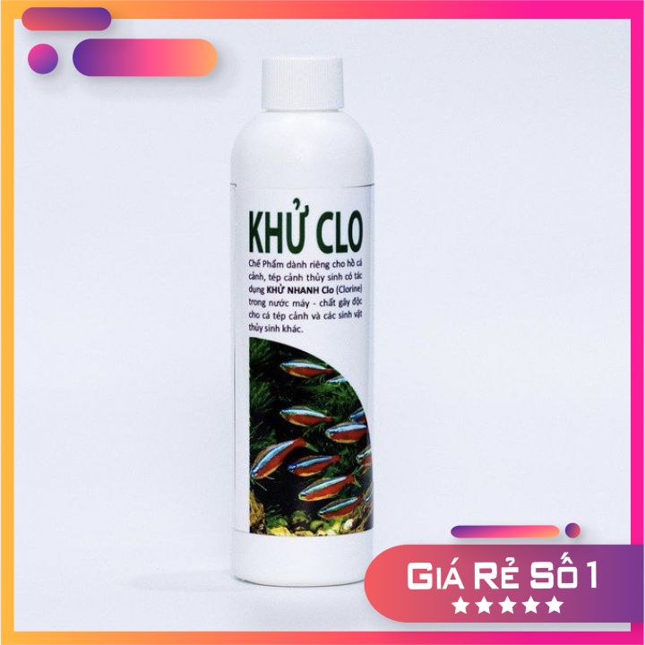 Dung Dịch KHỬ NHANH Clo Nước Máy - Khử Clo nước mới cho bể cá cảnh, thủy sinh
