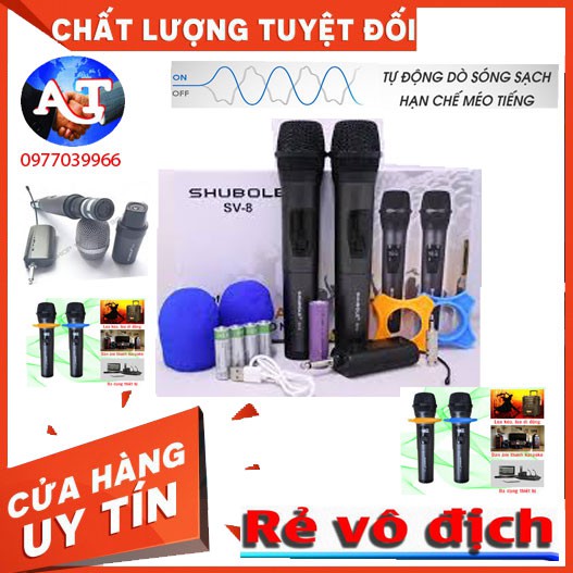 [tặng pin AA] MICRO KARAOKE Không Dấy Cao Cấp SHUBOLE SV8