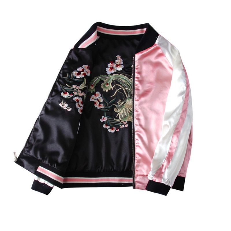 ÁO KHOÁC BOMBER 2 MẶT THÊU HOA SUKAJAN JACKET