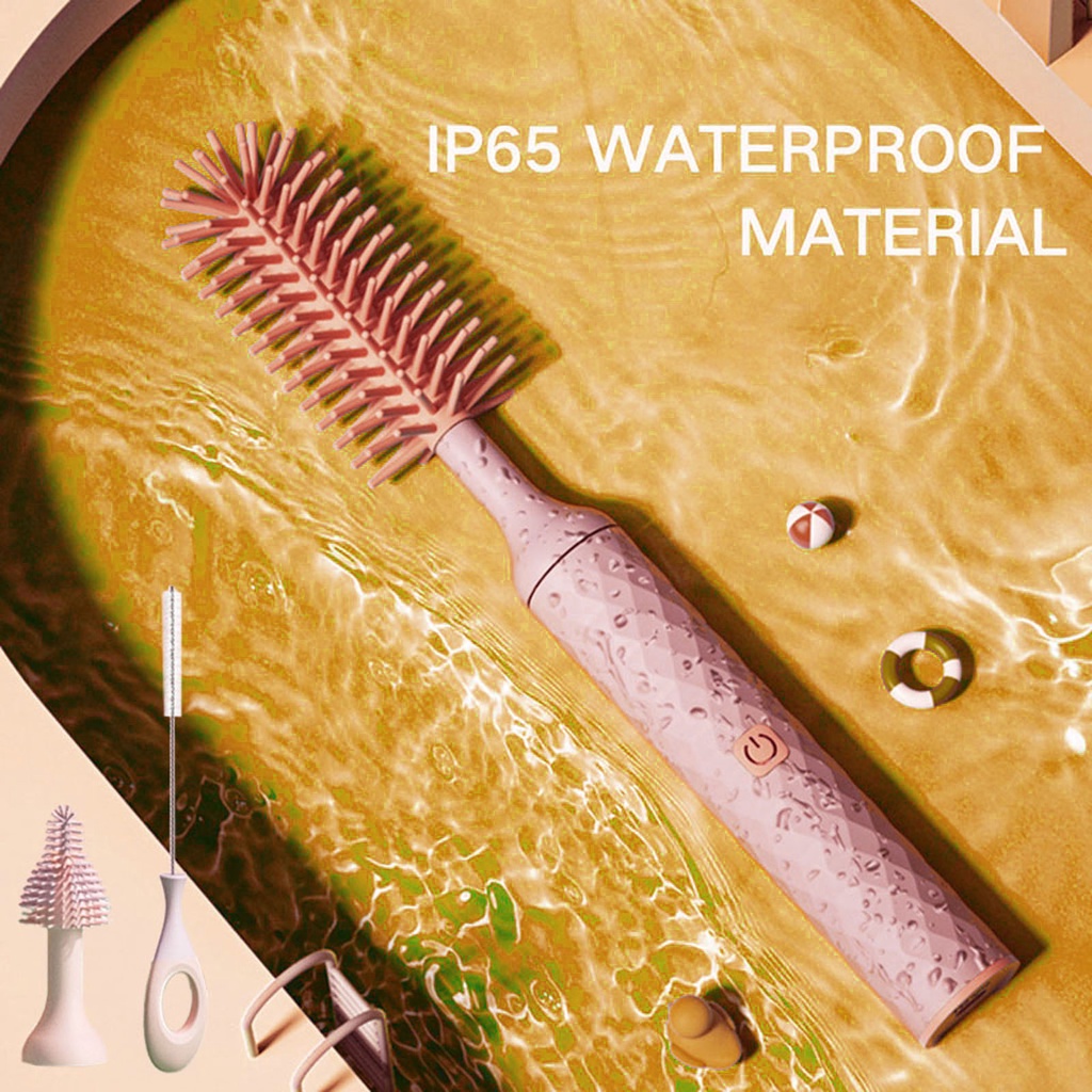 Bàn Chải Vệ Sinh Bình Sữa Em Bé Cầm Tay Tiện Dụng