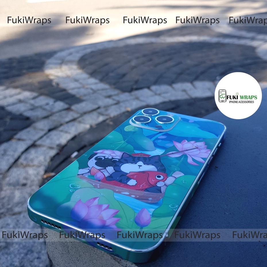 Tấm dán Skin Mặt Sau Cún Mèo FULL VIỀN Dành Cho 13prm ,12prm ,11prm ,X , XS, XR ,xsm , 7p , 12pro , 11pro - FukiShop