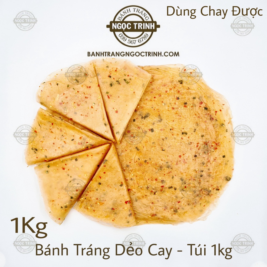 (Túi 1Kg) Bánh tráng dẻo cay cao cấp siêu ngon bánh tráng Ngọc Trinh