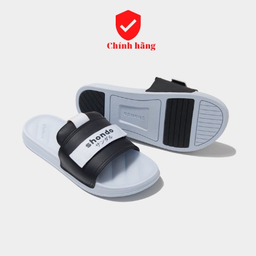 Dép SHONDO Trendy xám in chữ nổi bật