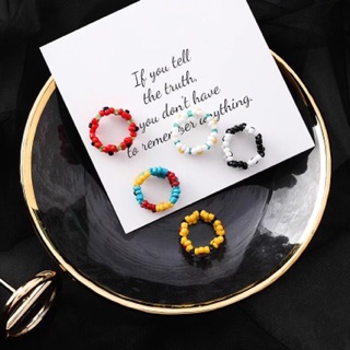 Nhẫn hoa hạt cườm nhẫn tết hạt