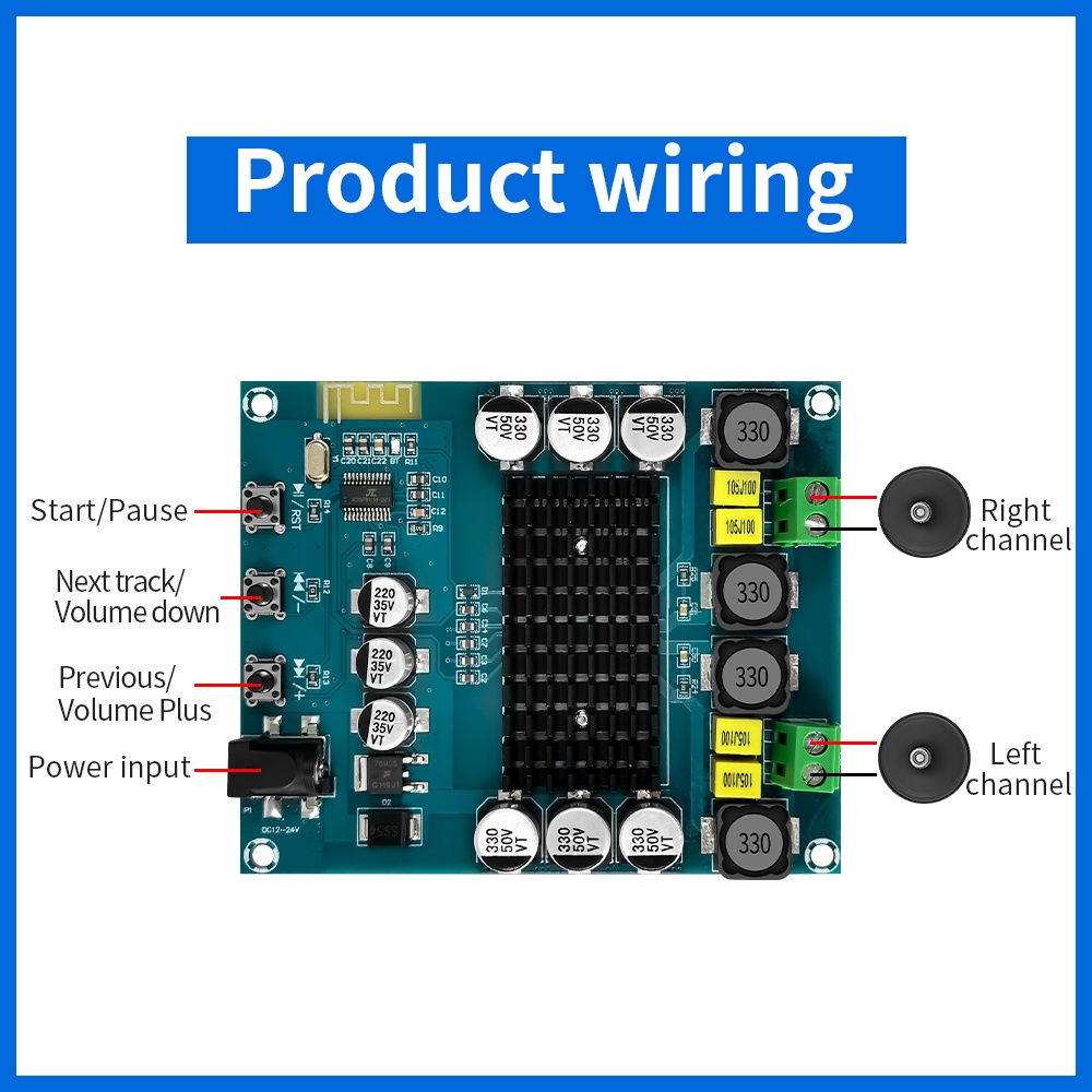 Mô Đun Khuếch Đại Âm Thanh Bluetooth TPA3116D2 XH-M548 2x120W