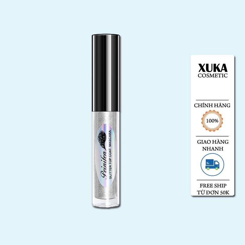 Mascara nhũ Peinifen Glitter Top Dài mi dày Mi không vón cục không lem không Trôi