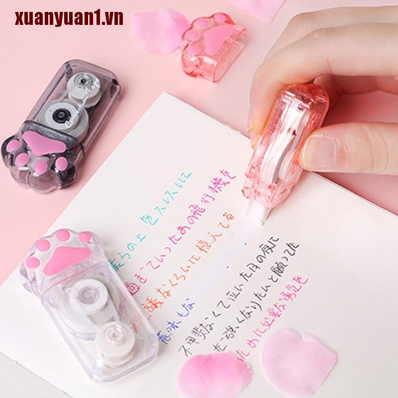 [XUANYUAN1] Bút Xóa Kéo Hình Dấu Chân Mèo Màu Trắng Dễ Thương Dành Cho Văn Phòng Trường Học