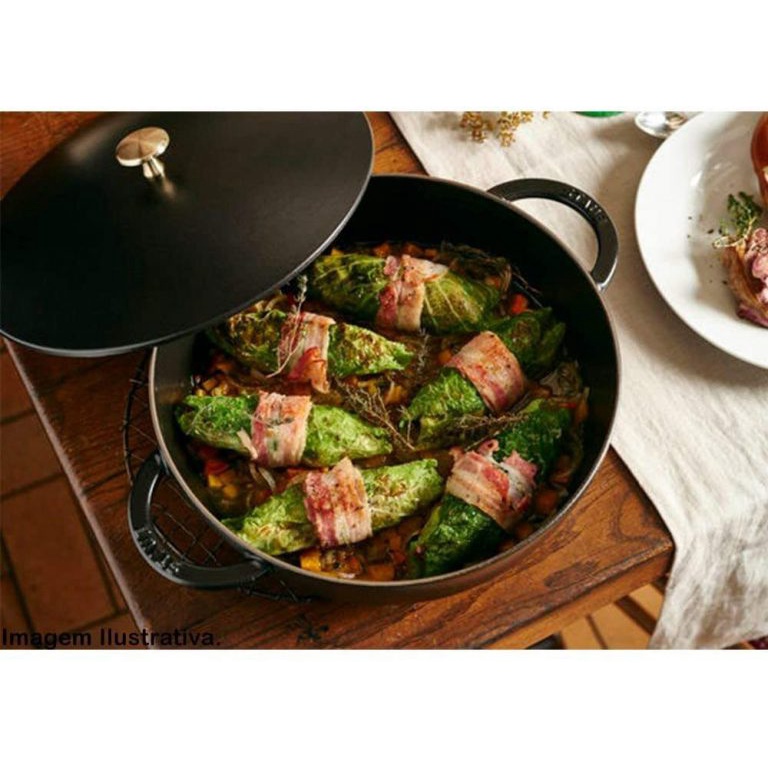 NỒI GANG STAUB BRAISER CHISTERA LID 28CM MÀU ĐEN