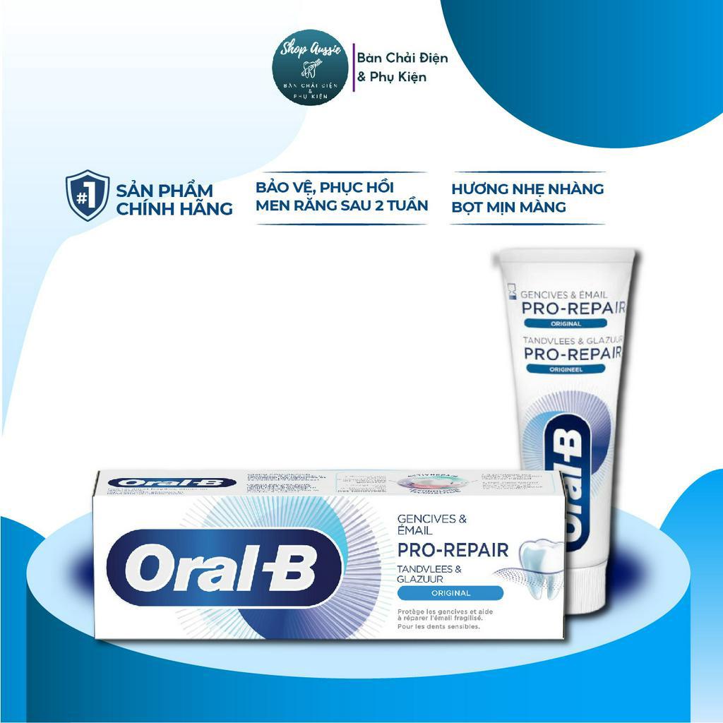 Kem Đánh Răng Oral-B Gencives &amp; Email Pro-Repair Original - Phục Hồi Men Răng Trong 2 Tuần, Hương Thơm Nhẹ Nhàng