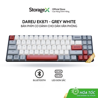 [Chính Hãng] Bàn phím cơ không dây DareU EK871 Grey - White 71 phím , bluetooth , gõ êm , thiết kế gọn gàng