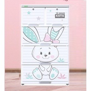 [HÀNG CÓ SẴN] Tủ nhựa KATA 4 tầng ( 60cm x 48cm x 100cm )- TẶNG BÀN XẾP HỌC SINH | BigBuy360 - bigbuy360.vn
