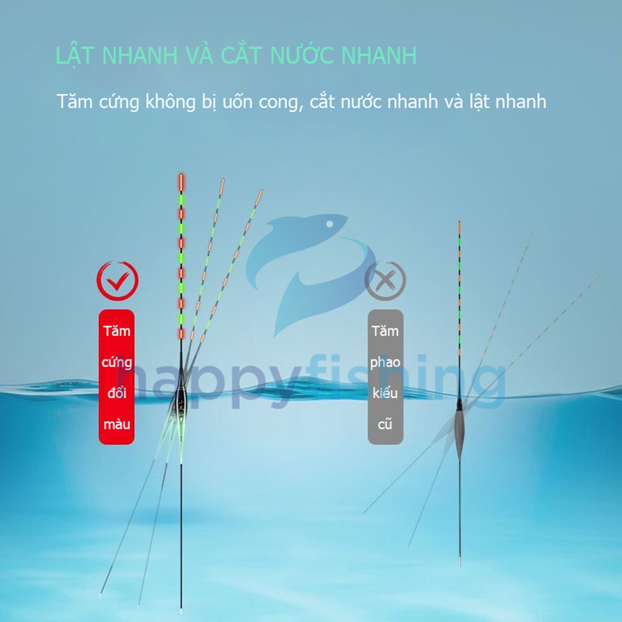 Phao Câu Đài Ngày Và Đêm Tăm Cứng Đổi Màu Tiểu Phượng Hoàng 2022 | Happy Fishing