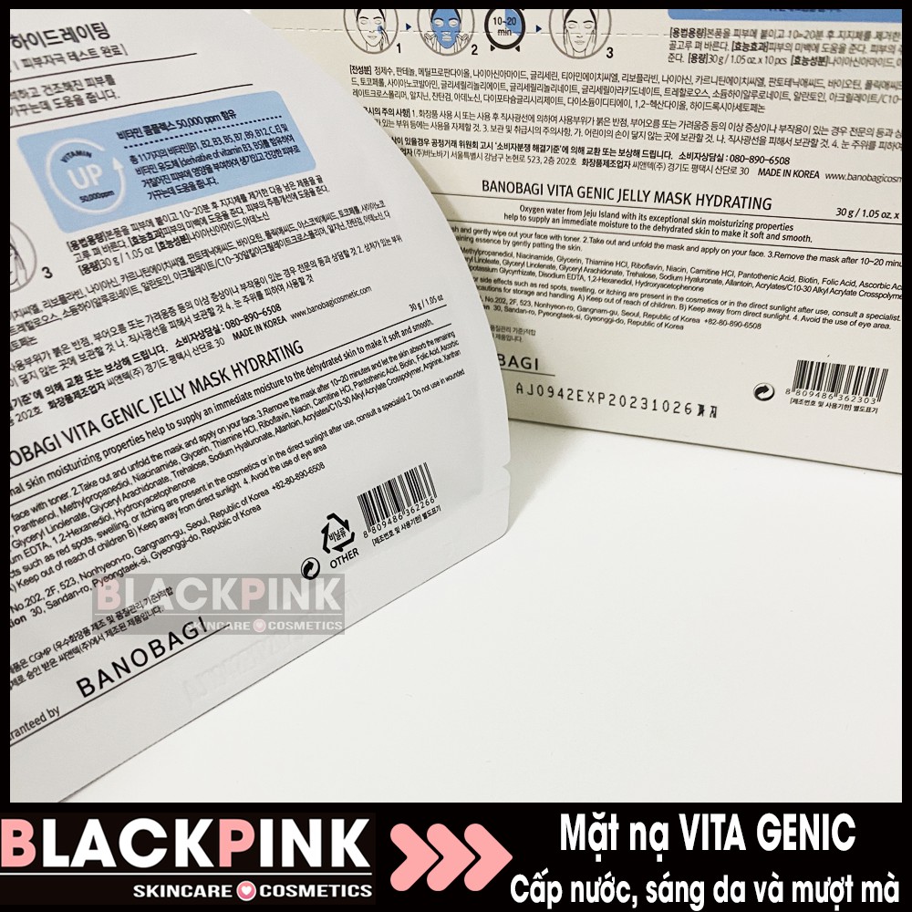 Mặt nạ Banobagi Vita Genic, mặt nạ dưỡng trắng Banobagi Vita Genic - Hàn Quốc