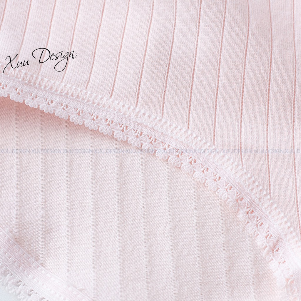 Quần lót cotton tăm viền ren hàng chất lượng cao XUU DESIGN QC01 | BigBuy360 - bigbuy360.vn