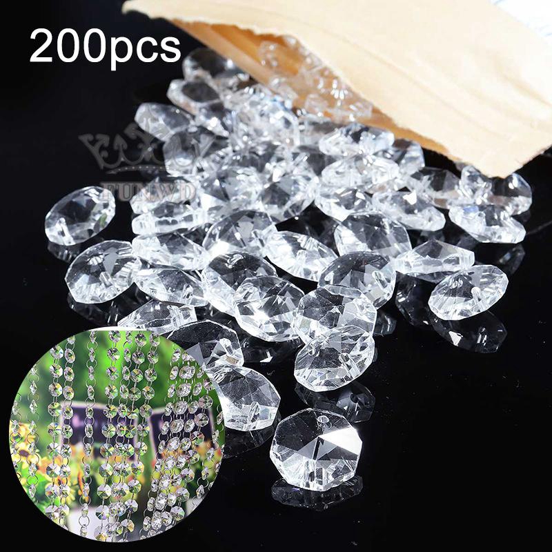 Set 200 Quả Cầu Pha Lê Trong Suốt Trang Trí Nhà Cửa
