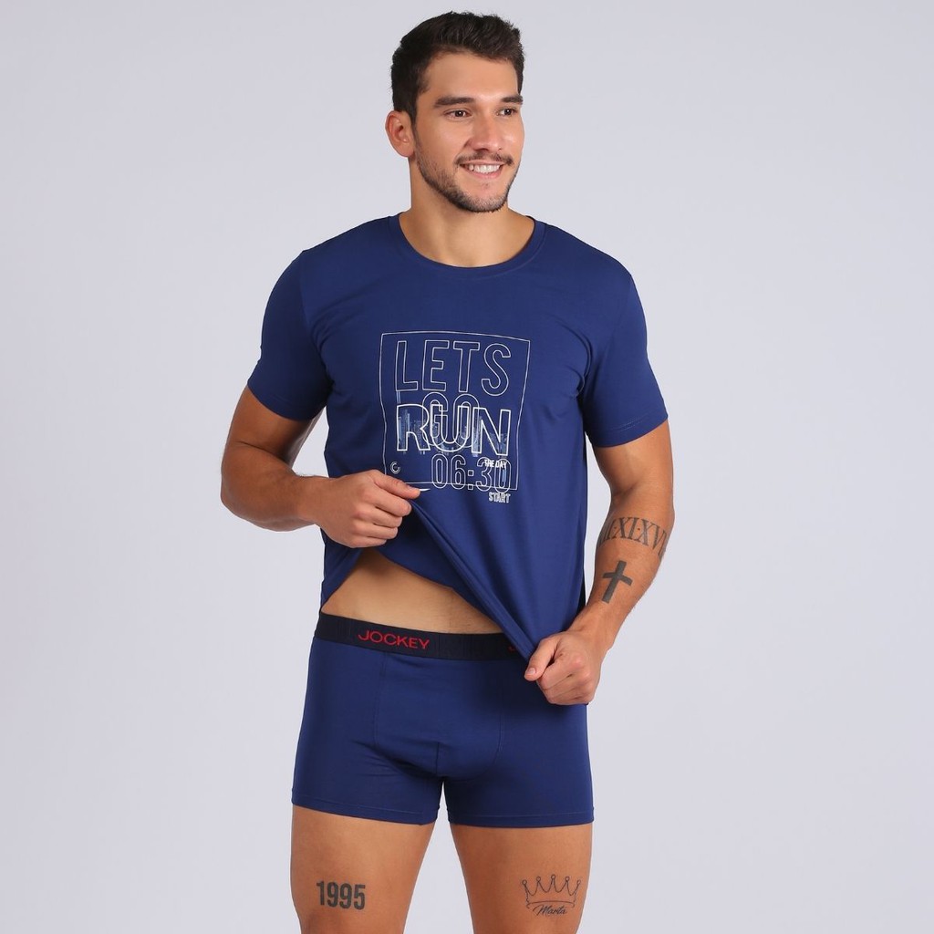 Áo Phông Nam Jockey Cotton Ngắn Tay Màu Đen Xanh Đen Mềm Mại Cao Cấp - JAMT0206B | BigBuy360 - bigbuy360.vn