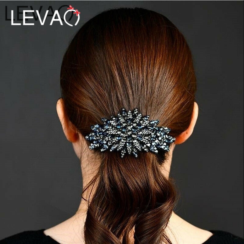 Kẹp Tóc Hình Bông Hoa Đính Đá Thời Trang Dành Cho Nữ