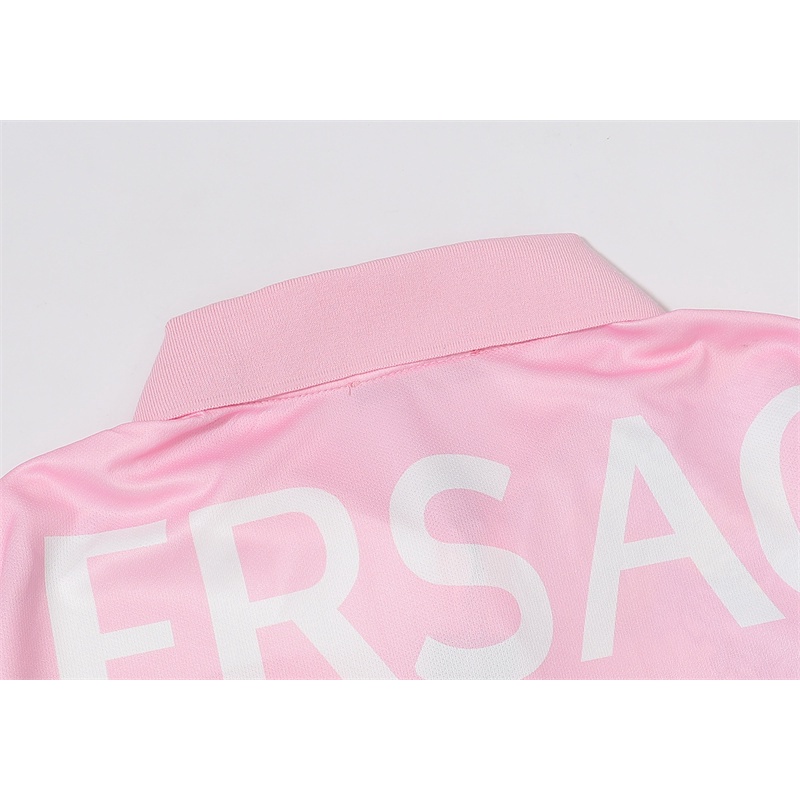 Áo Thun Polo In Họa Tiết Hoa Màu Hồng Gradient Chất Lượng Cao Thời Trang Mùa Hè